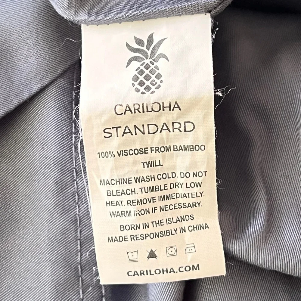 Cariloha Standard‎ Bamboo Twill Pillowcases 2-Pack Gray Cooling Odor Resistant